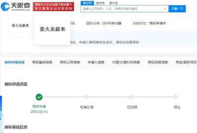 蔚來(lái)旗下第三品牌螢火蟲(chóng)申請(qǐng)商標(biāo)